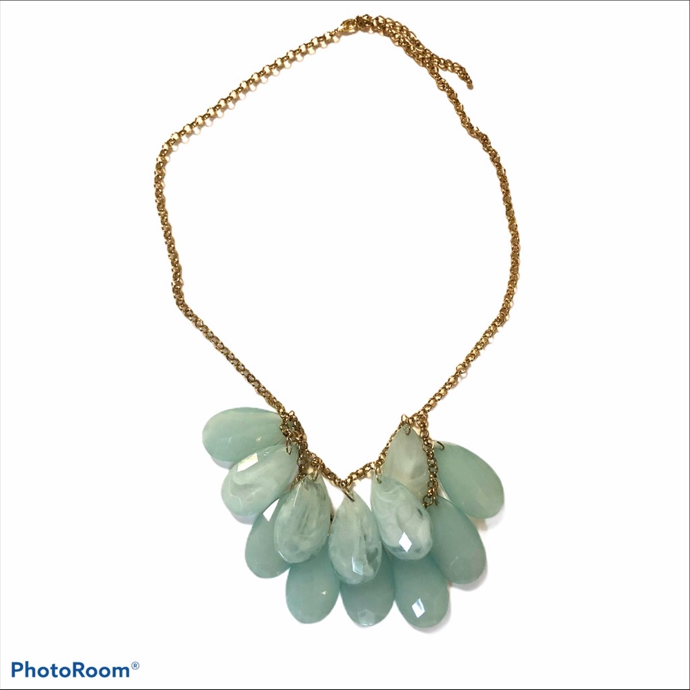 Double Layer Stone Statement Necklace